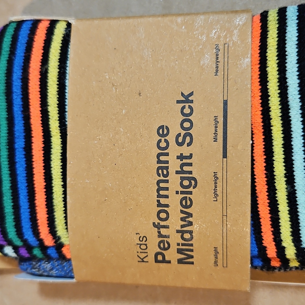 Burton Kids' Performance Midweight Socks: MINI STRIPE PRINT: NWT: M/L (2-4) - Picture 2 of 5